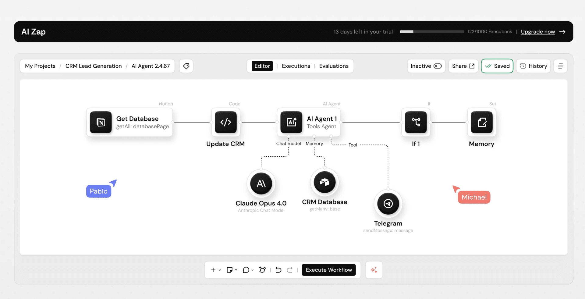 Workflow CRM Lead Generation